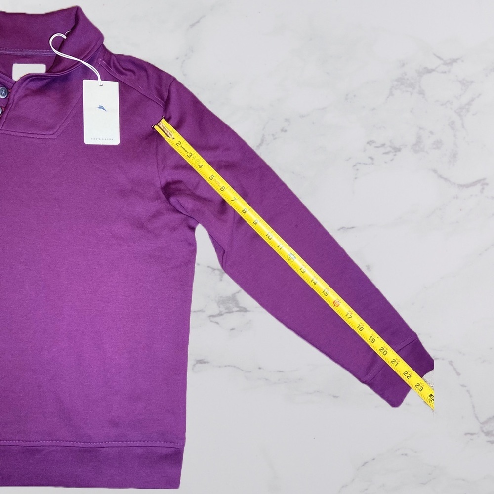 Tommy Bahama • Size S • Men’s Rum Berry Purple Martinique Shawl Sweatshirt - Picture 2 of 9